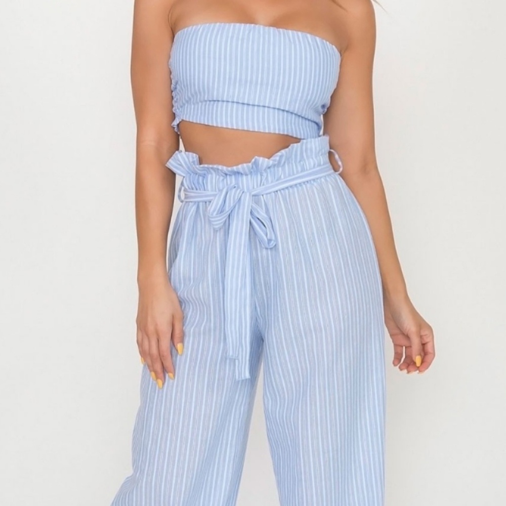 1 Day Sale • 🆕️Striped Blue Two Piece Set - Picture 2 of 3